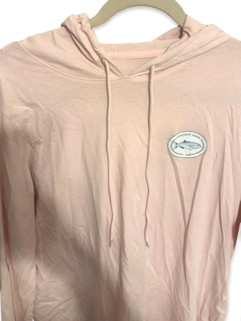 Vineyard Vines Women’s Light Pink Hooded Graphic Tee Long Sleeve Size Small - Picture 4 of 11